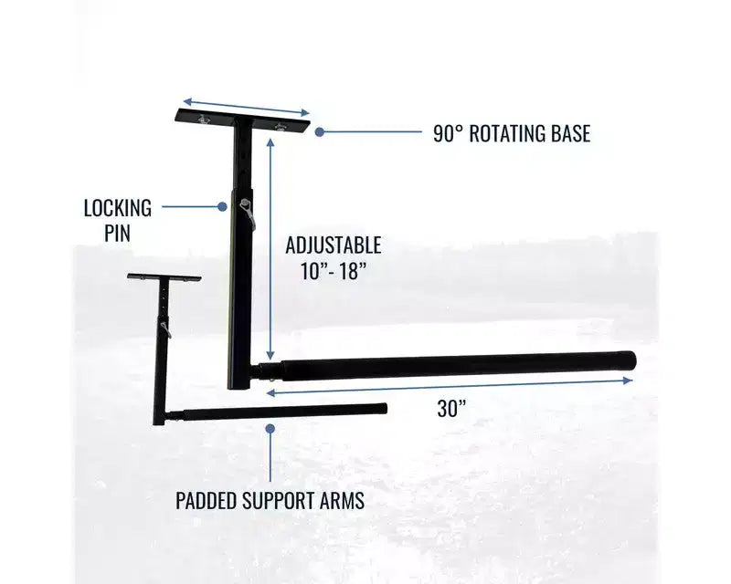 Adjustable Ceiling Kayak Storage Rack, Single, Holds 75 lbs