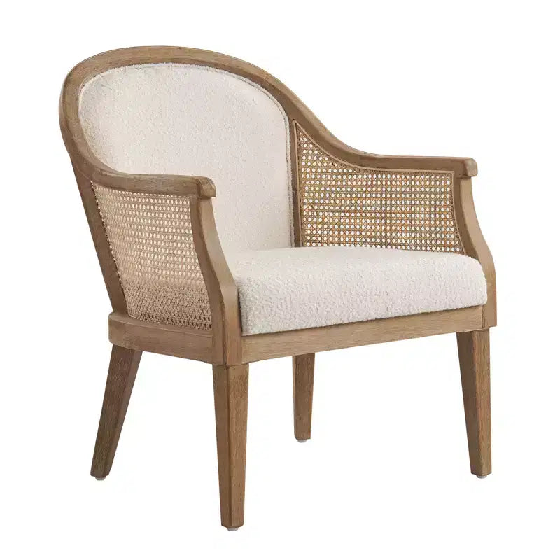 Gordon Farmhouse Rattan Solid Wood Armchair| HULALA HOME