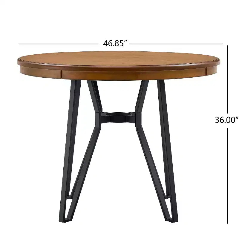 46.85" Round Counter Height Dining Table for 4, Modern Hairpin Legs