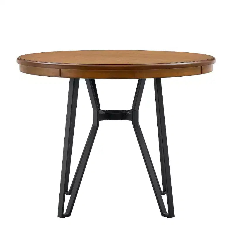 46.85" Round Counter Height Dining Table for 4, Modern Hairpin Legs