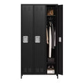 GustoWave 3 Doors Steel Storage, Metal Locker for School Office Gym, 72 Inch Locker Cabinet for Employees,Industrial Storage Locker with 3 Shelves