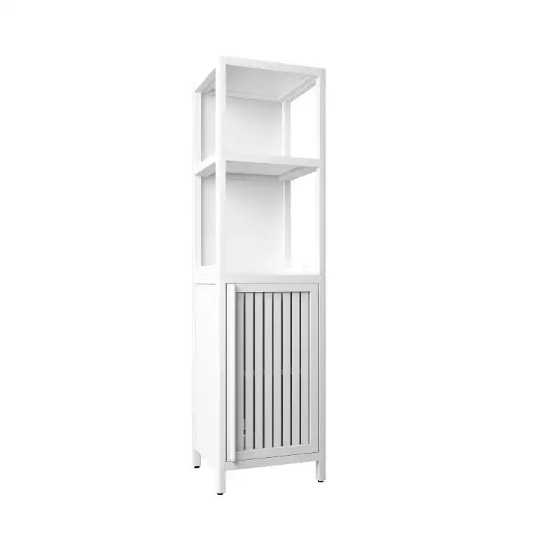 Bamboo Freestanding Bathroom Storage Cabinet with 2 Shelves & 1 Door