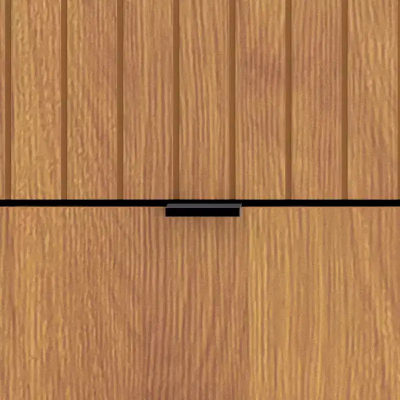 6-Drawer Dresser with Interlocking Design, Amber Walnut Finish, Bedroom Storage