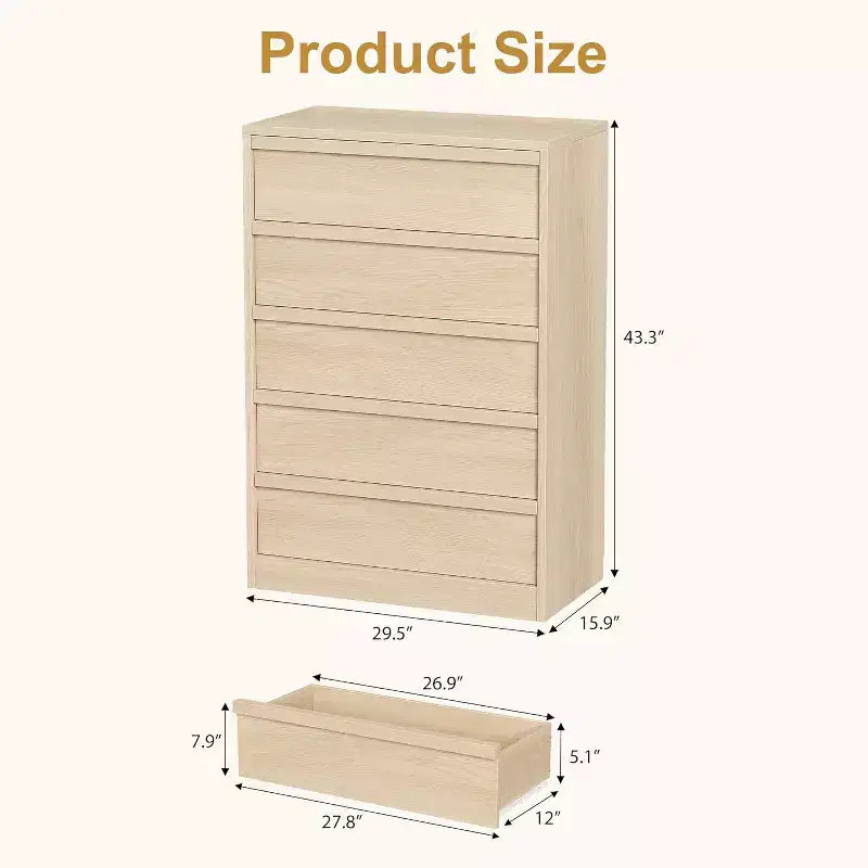 22" Wide Nightstand with Drawer & Open Storage Shelf, Grey Wood Bedside Table