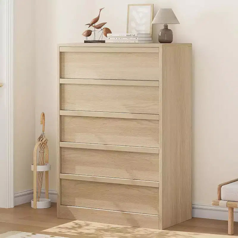 22" Wide Nightstand with Drawer & Open Storage Shelf, Grey Wood Bedside Table