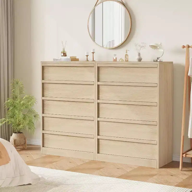 22" Wide Nightstand with Drawer & Open Storage Shelf, Grey Wood Bedside Table