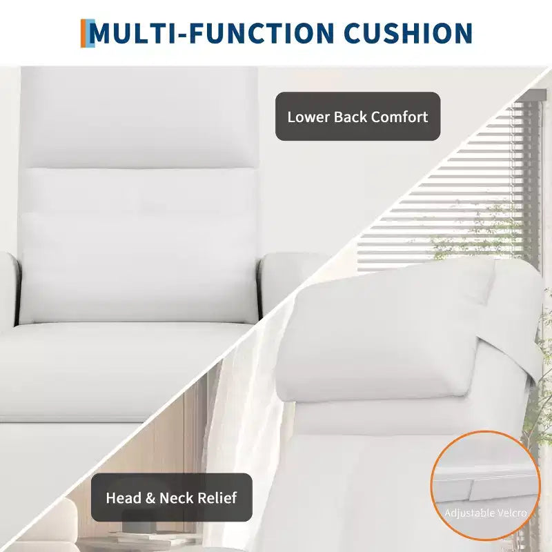 Power Recliner Chair - Heat and Massage, Adjustable Electric Recliner Ergonomic PU Leather Single Sofa, Tall Back, Padded Seat, Home Theater Seating