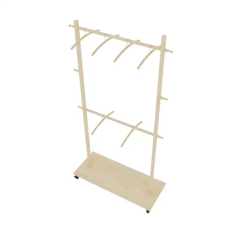 Kleiderdiener aus Holz für Damen und Herren, Kleiderständer mit Schublade, Kleiderbügel, Ablage, Krawattenstange und Schuhablage, Anzugständer für Schlafzimmer, Büro oder Eingangsbereich