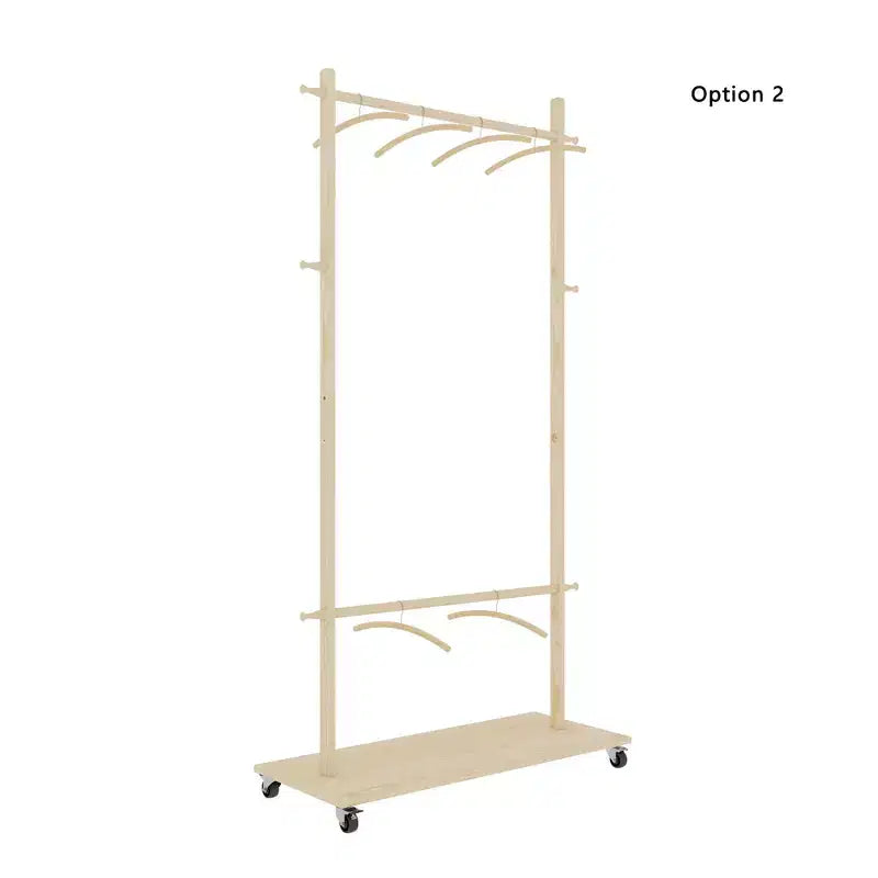 Kleiderdiener aus Holz für Damen und Herren, Kleiderständer mit Schublade, Kleiderbügel, Ablage, Krawattenstange und Schuhablage, Anzugständer für Schlafzimmer, Büro oder Eingangsbereich
