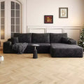 MAYEERTY 107 Cloud L-Shape Sofa - 107 L-Shape, Corduroy, Deep Seat, No Assembly, for Living Room/Bedroom