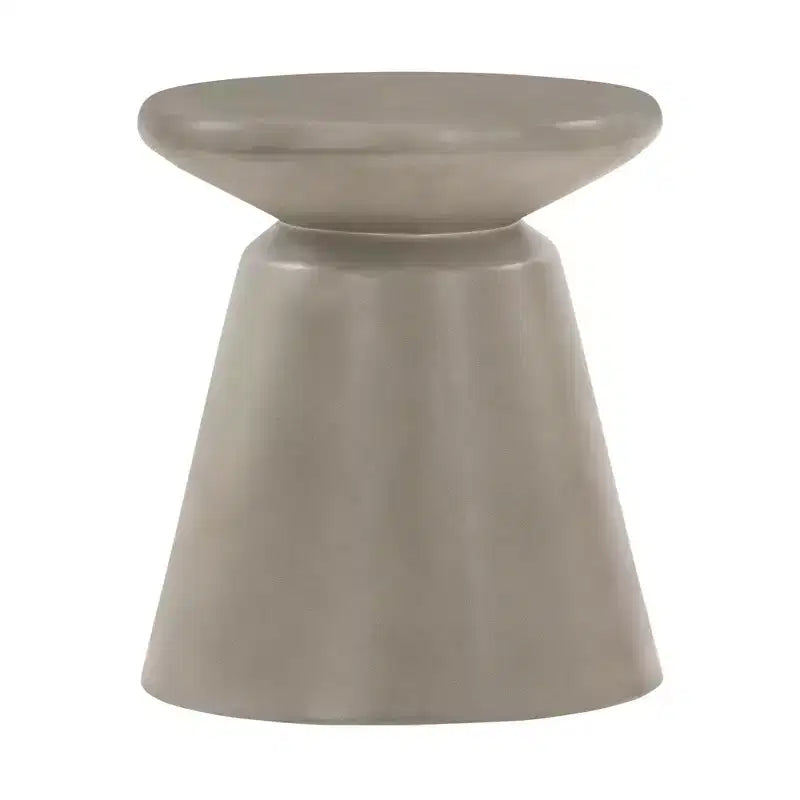 Umbre Concrete End Accent Stool Table Gray - Armen Living