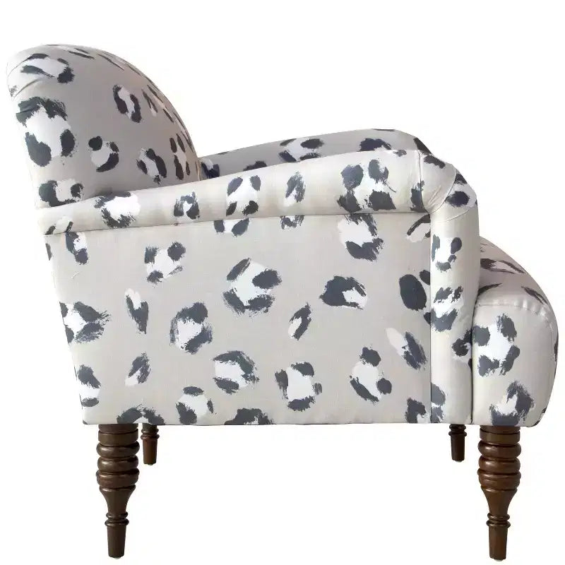 Patterned Upholstered Accent Chair, Bold Print, Living Room Statement Seating