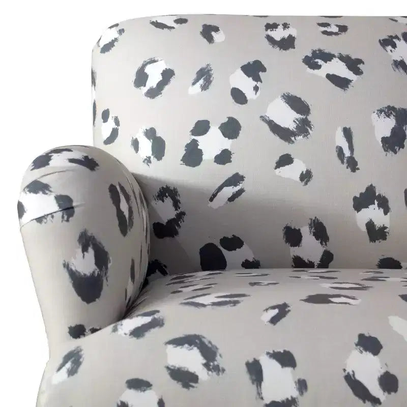 Patterned Upholstered Accent Chair, Bold Print, Living Room Statement Seating