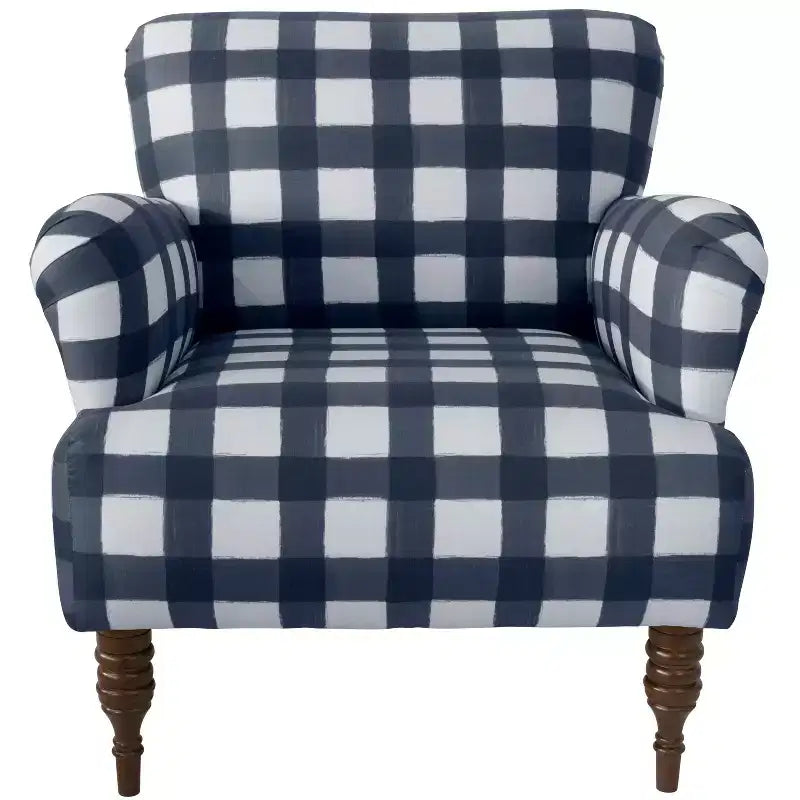 Patterned Upholstered Accent Chair, Bold Print, Living Room Statement Seating