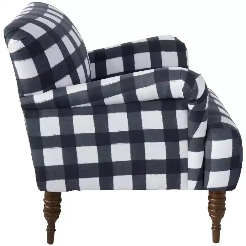 Patterned Upholstered Accent Chair, Bold Print, Living Room Statement Seating