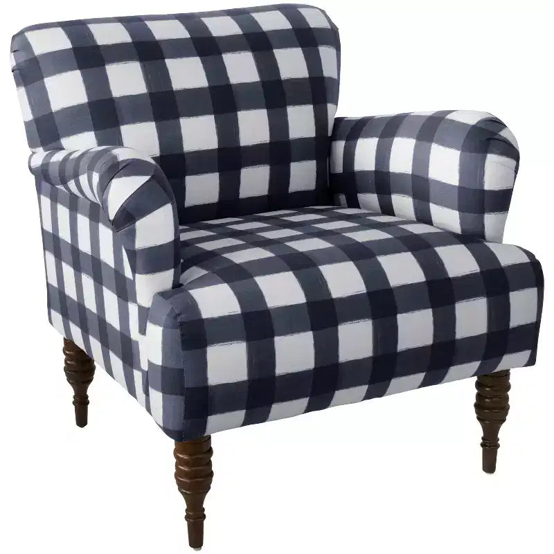 Patterned Upholstered Accent Chair, Bold Print, Living Room Statement Seating