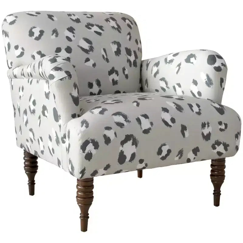 Patterned Upholstered Accent Chair, Bold Print, Living Room Statement Seating